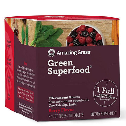 Amazing Grass Green Superfood Water Flavoring Tablet with Antioxidants and Alkalizing Greens DailySale