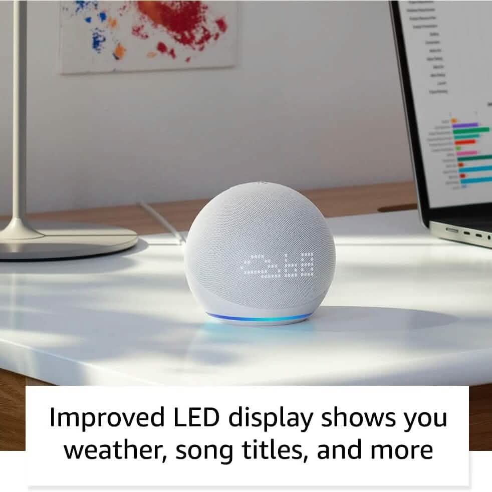 Amazon Echo Dot (5th Gen) with Clock  (Refurbished) DailySale