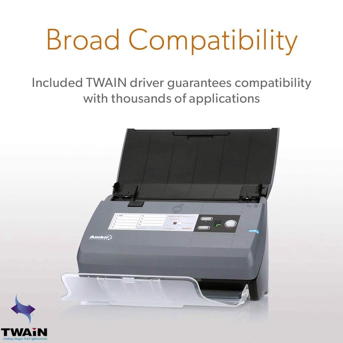 Ambir ImageScan Pro 820ix 20ppm High-Speed ADF Scanner for Windows PC and Mac DailySale