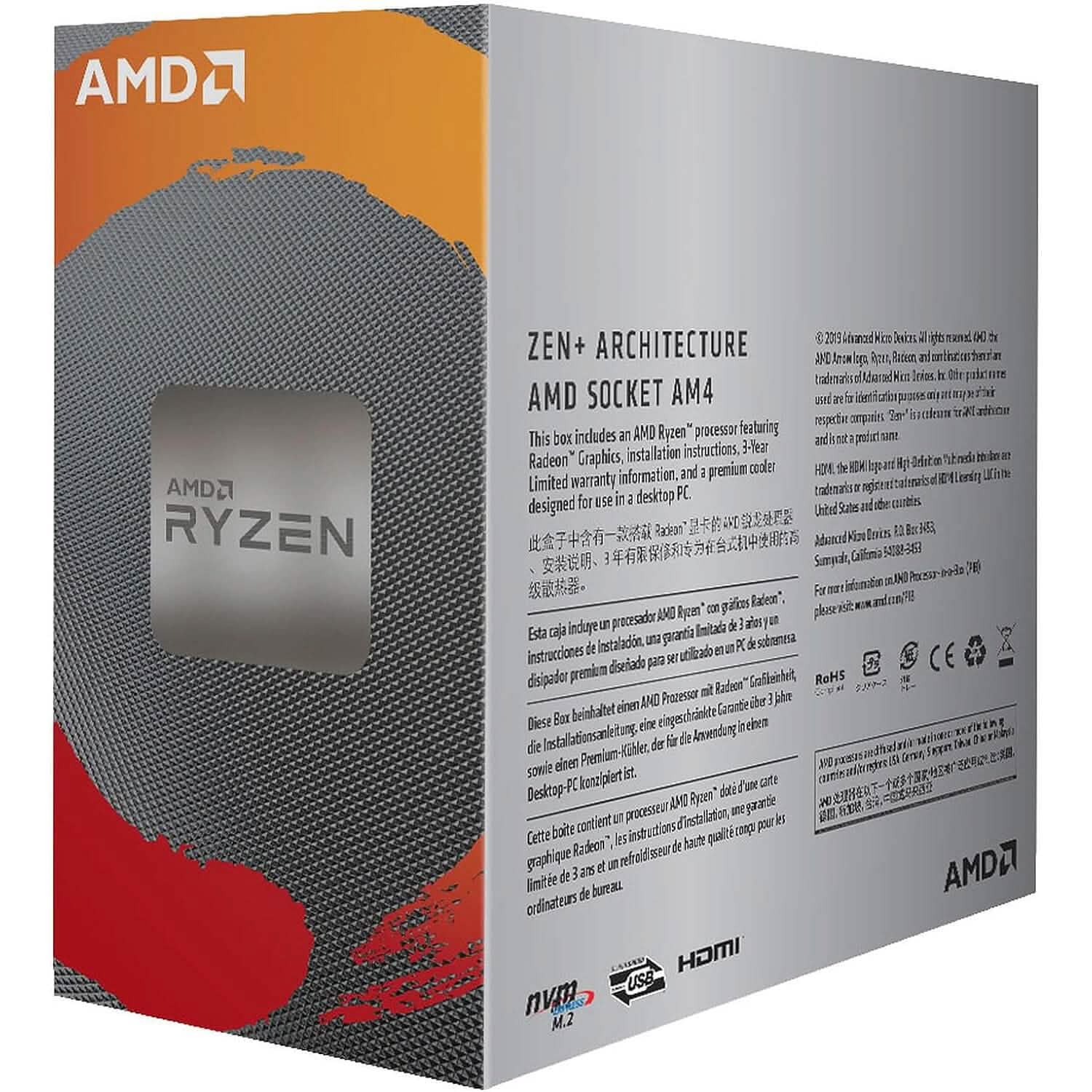 AMD Ryzen 3 3200G 4-Core Unlocked Desktop Processor with Radeon Graphics  (Refurbished) DailySale