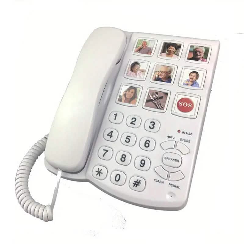Amplified One Button Touch Big Button Corded Telephone with Speaker DailySale