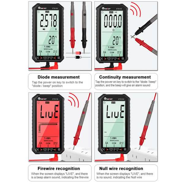 ANENG 4.7-Inch LCD Display 6000 Count AC/DC Digital Multimeter DailySale