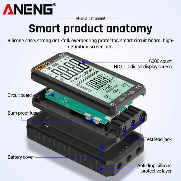 ANENG 4.7-Inch LCD Display 6000 Count AC/DC Digital Multimeter DailySale