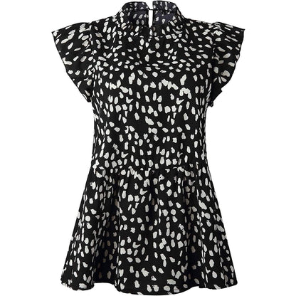 Angashion Women's Casual Floral Print Babydoll Blouse Tunic Tops DailySale