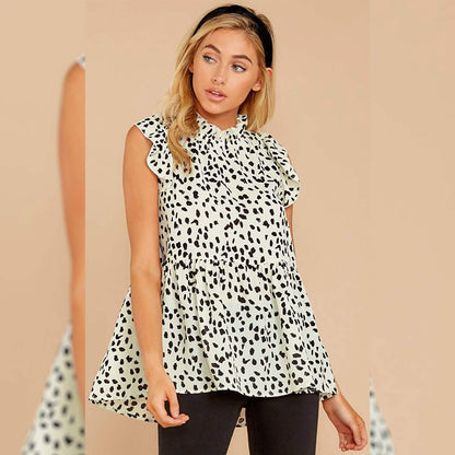 Angashion Women's Casual Floral Print Babydoll Blouse Tunic Tops DailySale