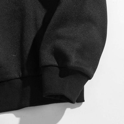 Angel and Letter Graphic Oversized Thermal Sweatshirt DailySale