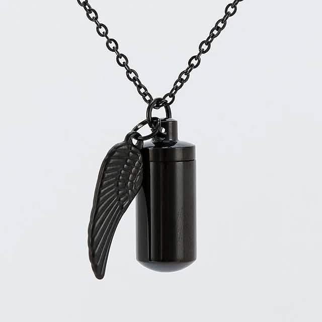 Angel Wings Stainless Steel Ashes Necklace DailySale