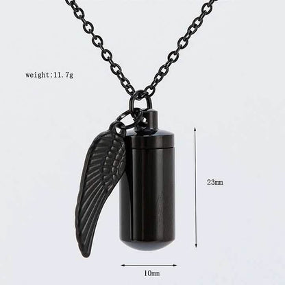 Angel Wings Stainless Steel Ashes Necklace DailySale