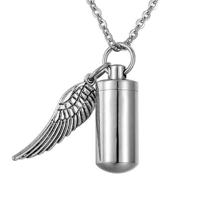 Angel Wings Stainless Steel Ashes Necklace DailySale