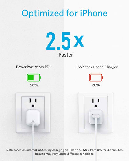 Anker 30W Compact USB-C Wall Charger with Power Delivery, PowerPort Atom (Refurbished) DailySale