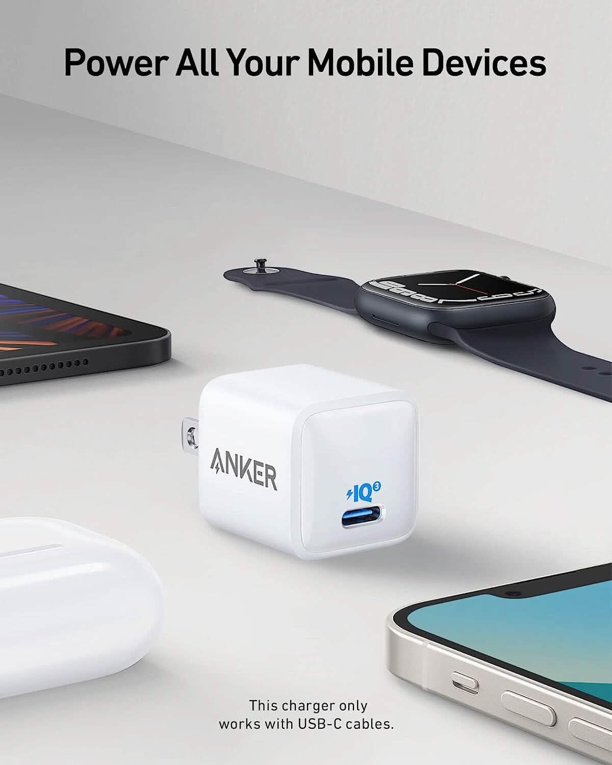 Anker Nano 511 Compact USB-C 18W Fast Charger for iPhone iPad (Refurbished) DailySale
