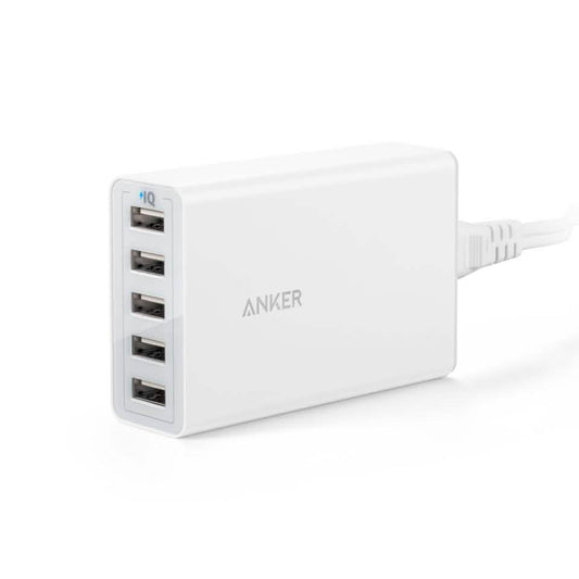 Anker PowerPort 5 40W/8A 5-Port USB Charger for Apple iPhone, iPad, Samsung Galaxy, and more (Refurbished) DailySale