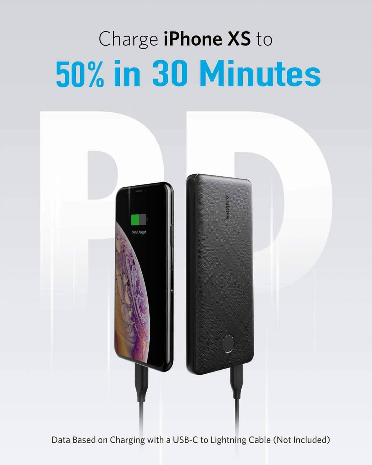 Anker USB-C Portable Charger, 18W PowerCore Slim 10000 PD, 10000mAh Power Delivery Power Bank (Refurbished) DailySale