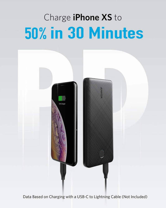 Anker USB-C Portable Charger, 18W PowerCore Slim 10000 PD, 10000mAh Power Delivery Power Bank (Refurbished) DailySale