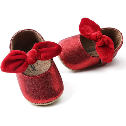 Antheron Baby Girls Mary Jane Flats with Bowknot DailySale