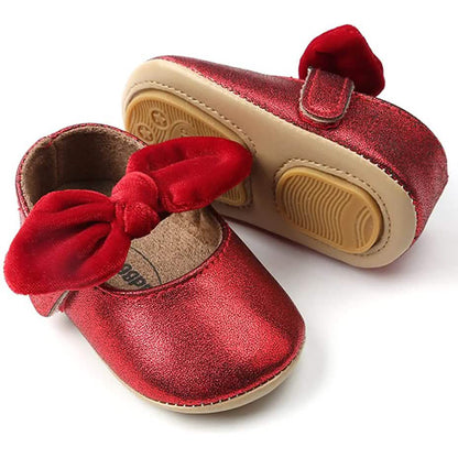 Antheron Baby Girls Mary Jane Flats with Bowknot DailySale