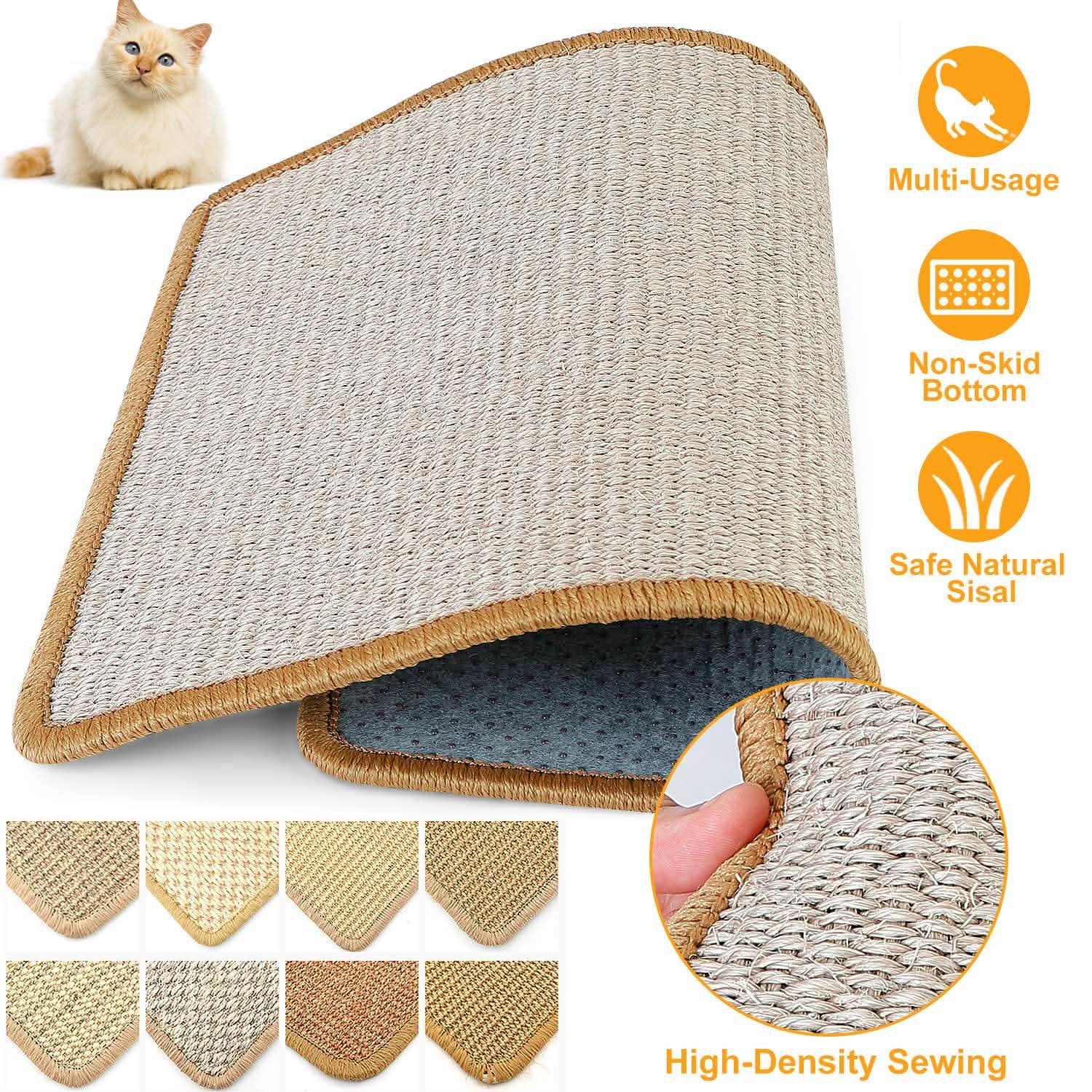 Anti-Slip Mat Horizontal Cat Floor Scratching Pad Rug DailySale