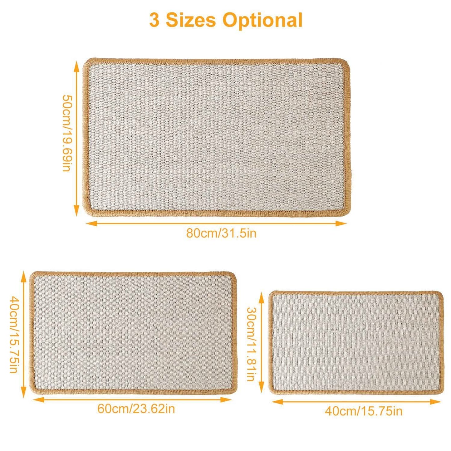 Anti-Slip Mat Horizontal Cat Floor Scratching Pad Rug DailySale