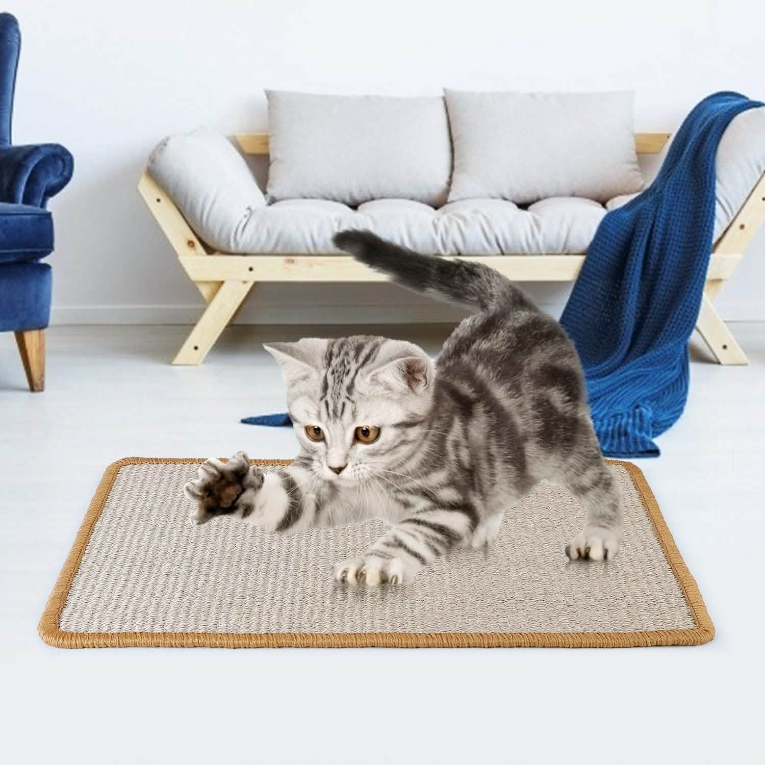 Anti-Slip Mat Horizontal Cat Floor Scratching Pad Rug DailySale