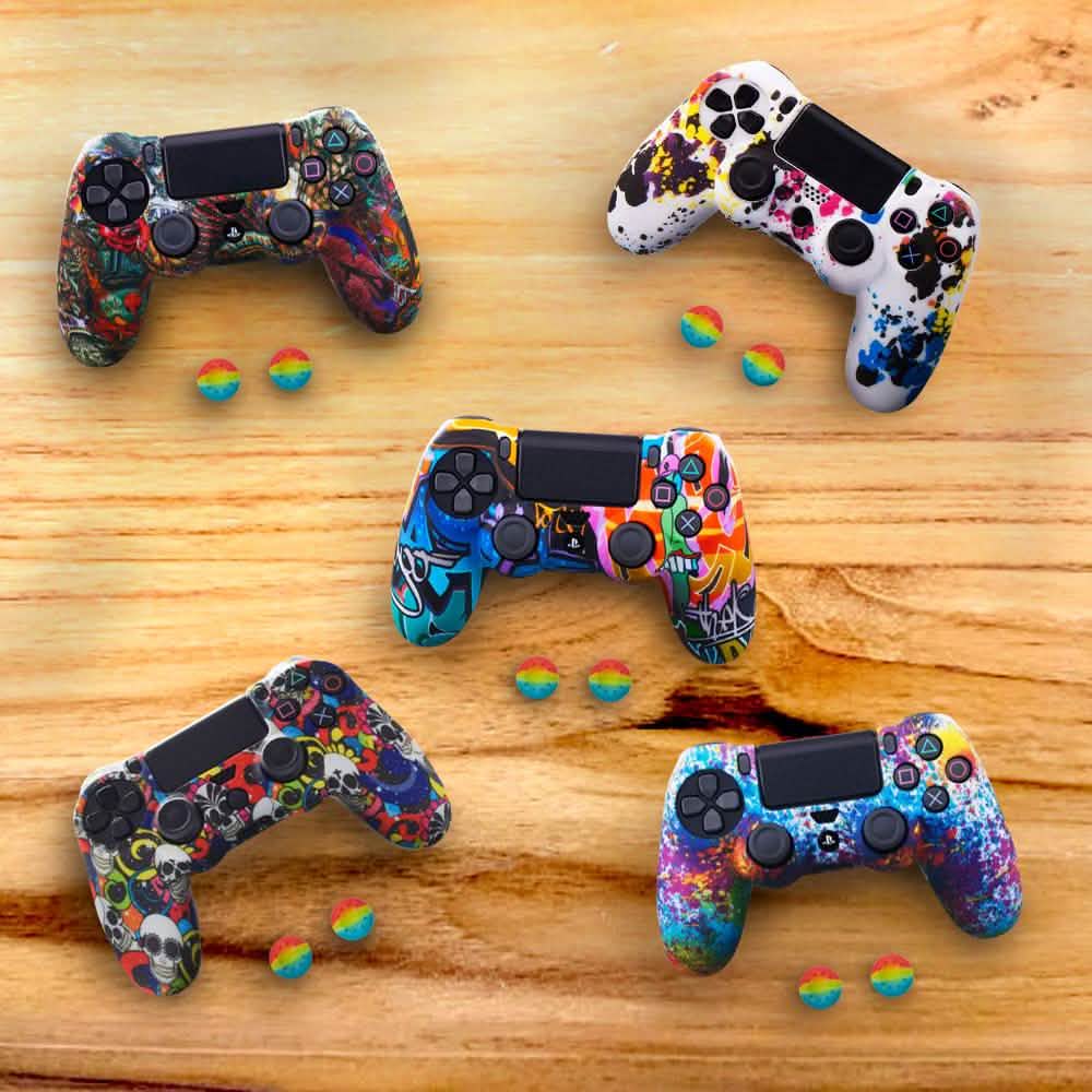 Anti-slip PS4 Silicone Cover & Thumb Grip Set DailySale