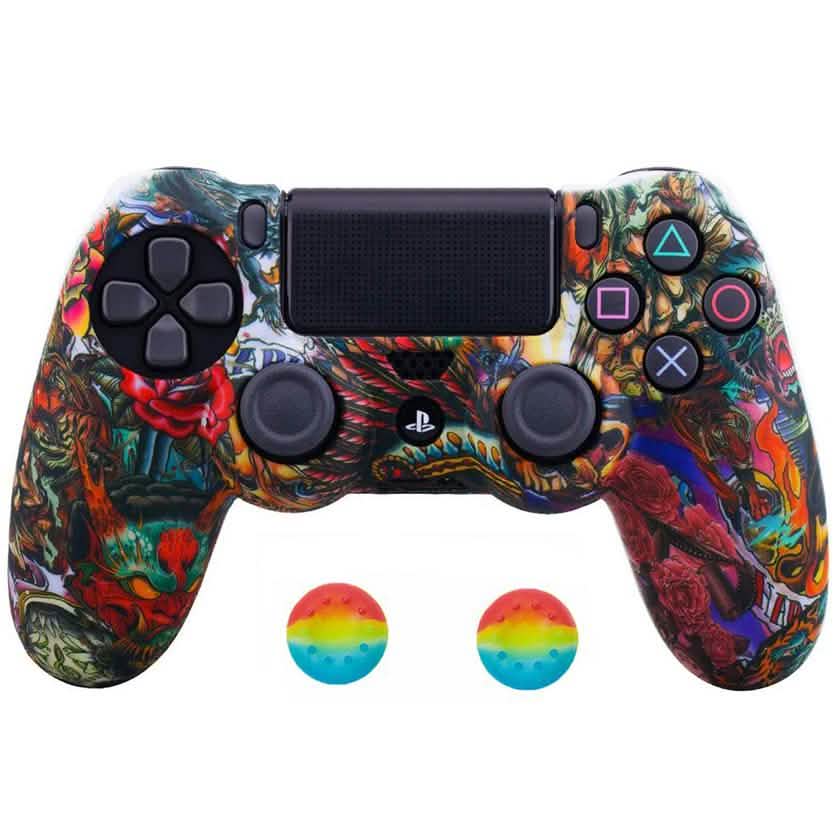 Anti-slip PS4 Silicone Cover & Thumb Grip Set DailySale