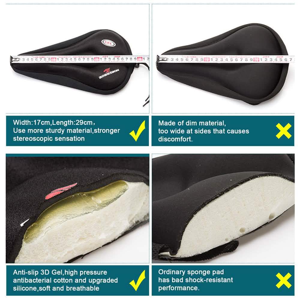 Anti-Slip Silicone Gel Pad Cushion Seat - Saddle Cover for Bike Bicycle Cycling DailySale