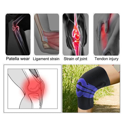 Anti Slip Springs Stabilizers Knee Compression Support Sleeve With Patella Gel Pad DailySale