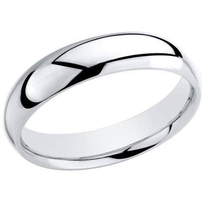 Anti-Tarnished High Polished Plain 5MM Wedding Unisex Band DailySale