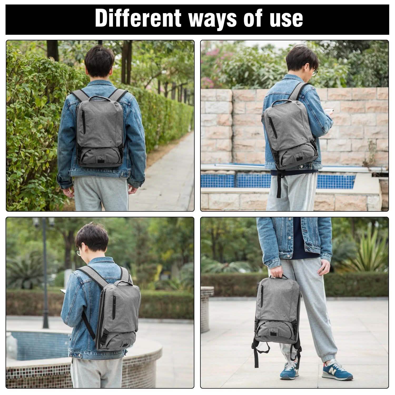 Anti-theft 14Inch Laptop Computer Backpack for Travel Waterproof Business School DailySale
