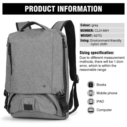 Anti-theft 14Inch Laptop Computer Backpack for Travel Waterproof Business School DailySale