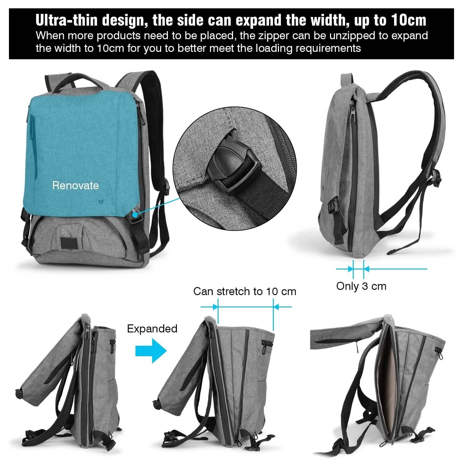 Anti-theft 14Inch Laptop Computer Backpack for Travel Waterproof Business School DailySale
