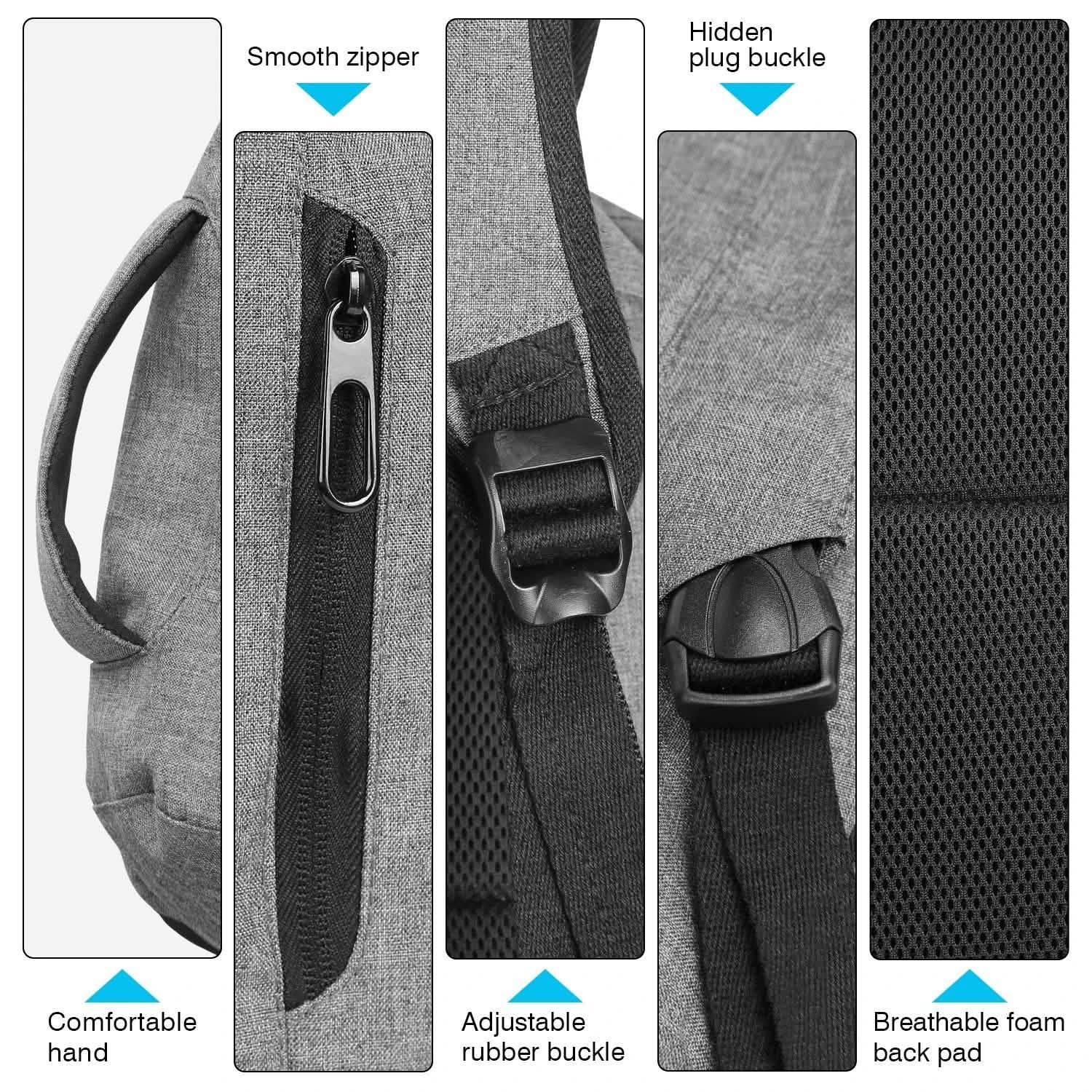 Anti-theft 14Inch Laptop Computer Backpack for Travel Waterproof Business School DailySale