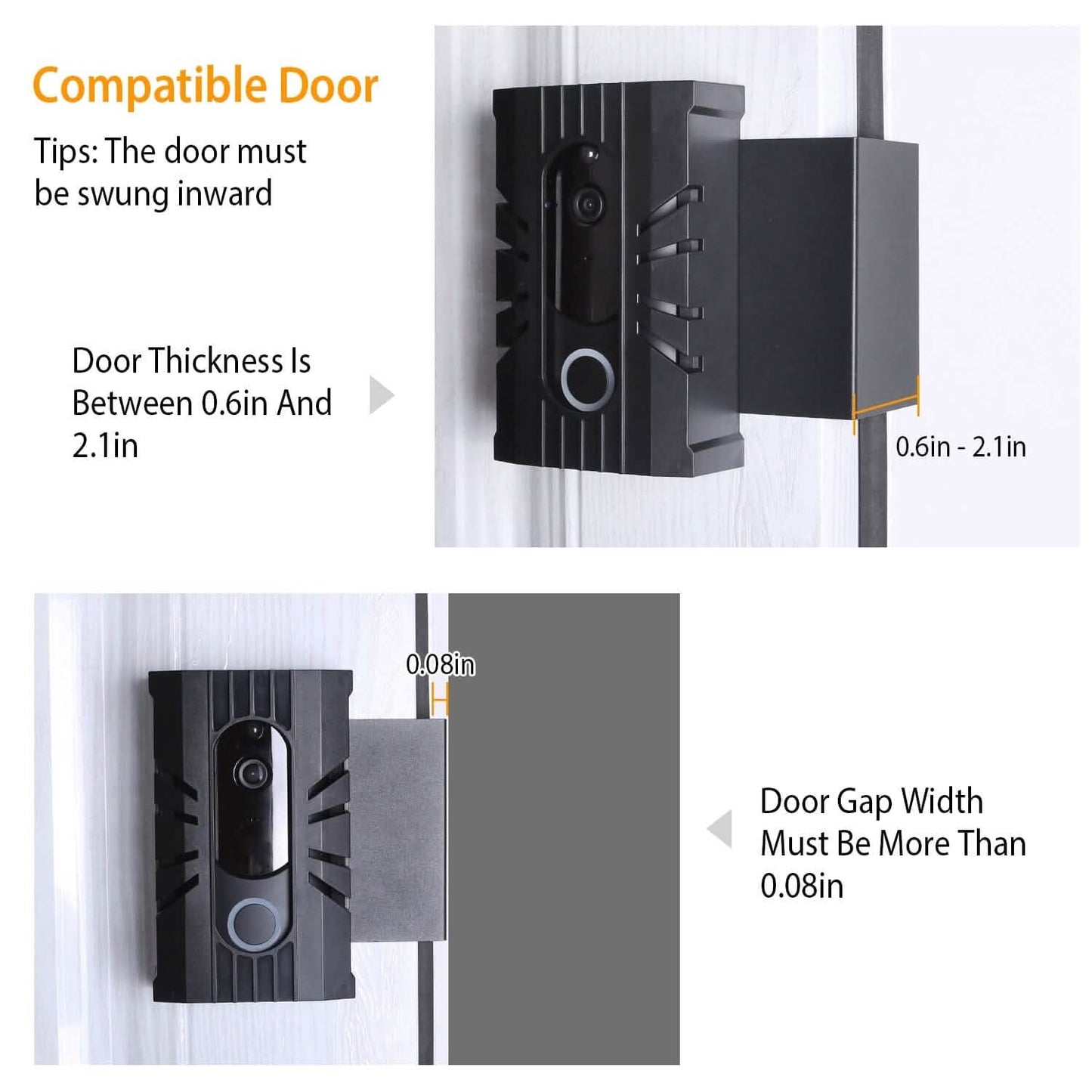 Anti Theft Video Doorbell Door Mount Fit for Most Doorbell Camera Accessories DailySale