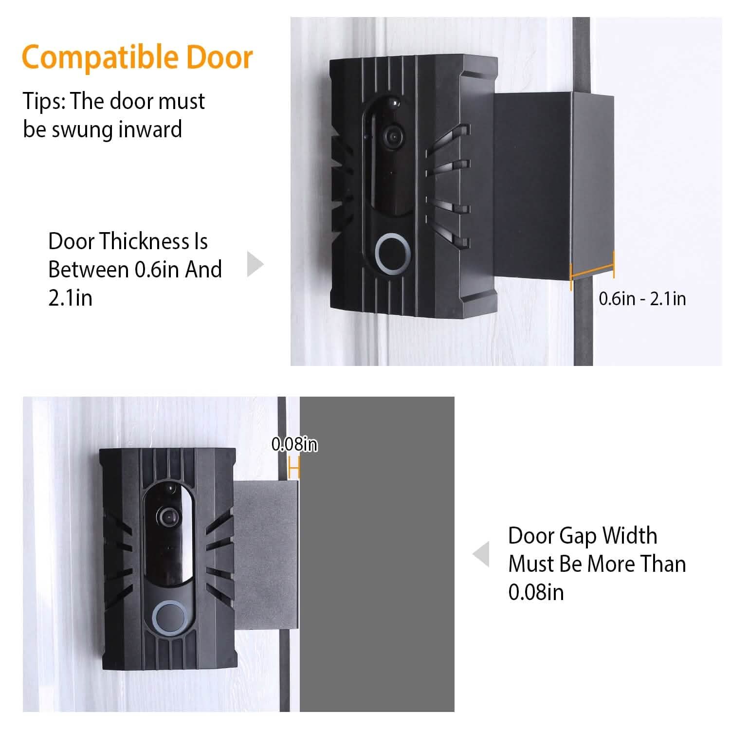 Anti Theft Video Doorbell Door Mount Fit for Most Doorbell Camera Accessories DailySale