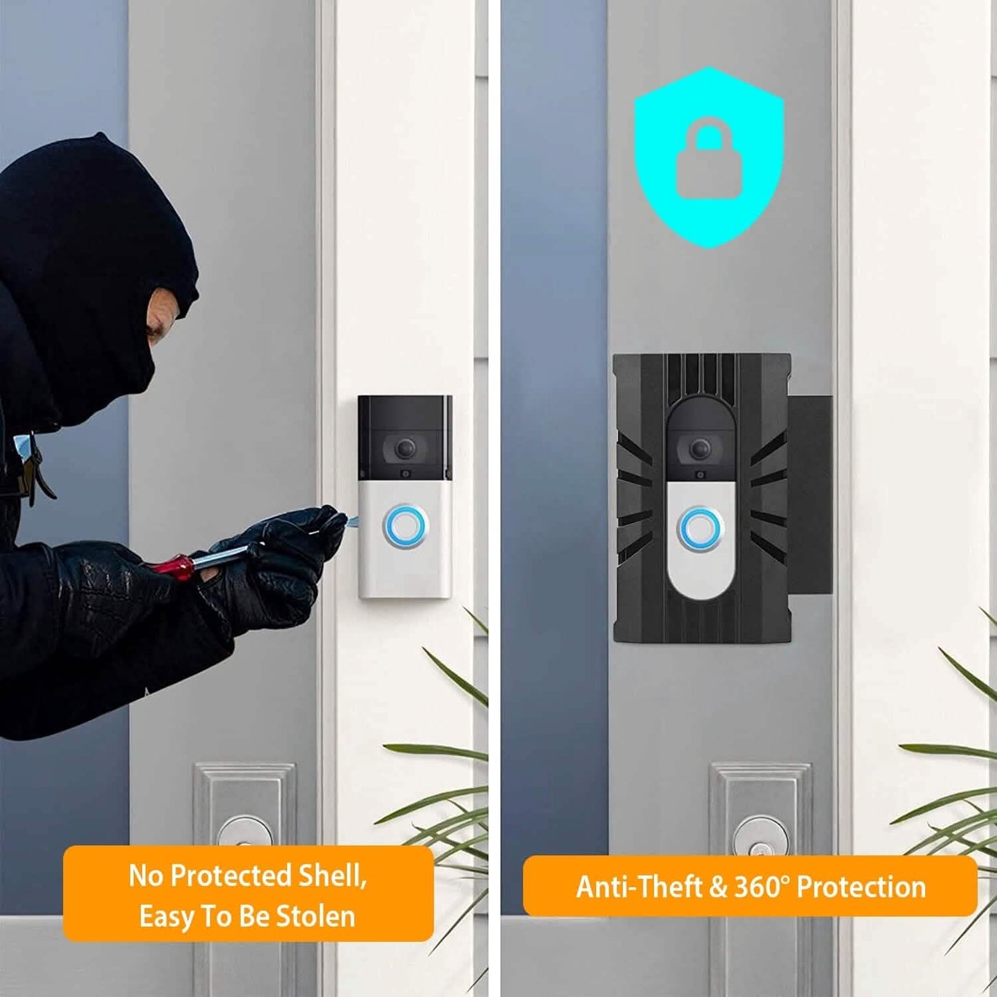 Anti Theft Video Doorbell Door Mount Fit for Most Doorbell Camera Accessories DailySale