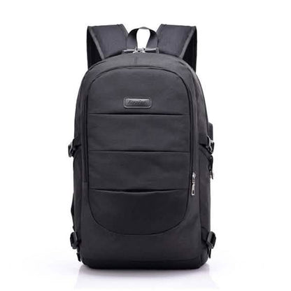 Anti Theft Waterproof Classic Backpack with USB Charging Port and Headphone Interface DailySale