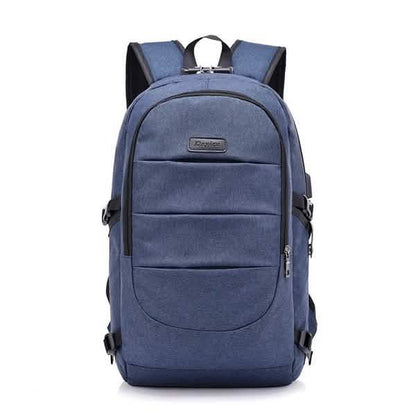 Anti Theft Waterproof Classic Backpack with USB Charging Port and Headphone Interface DailySale