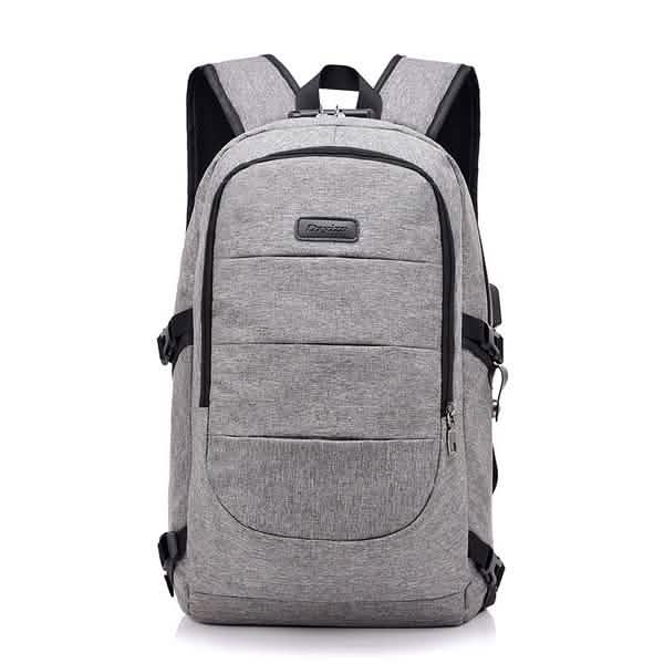 Anti Theft Waterproof Classic Backpack with USB Charging Port and Headphone Interface DailySale