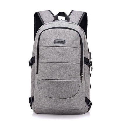 Anti Theft Waterproof Classic Backpack with USB Charging Port and Headphone Interface DailySale