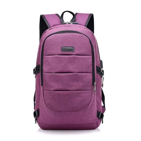 Anti Theft Waterproof Classic Backpack with USB Charging Port and Headphone Interface DailySale