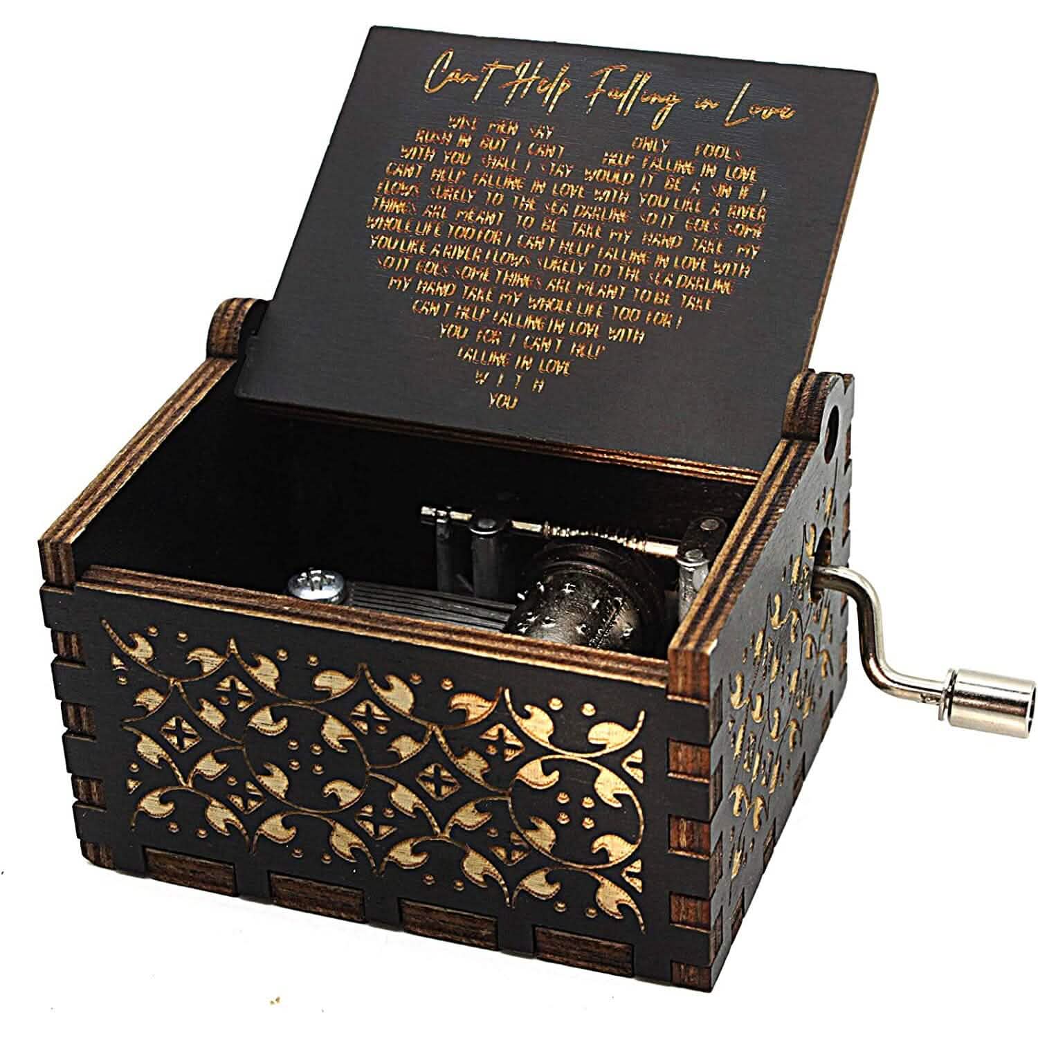 Antique Engraved Musical Box Can't Help Falling in Love DailySale