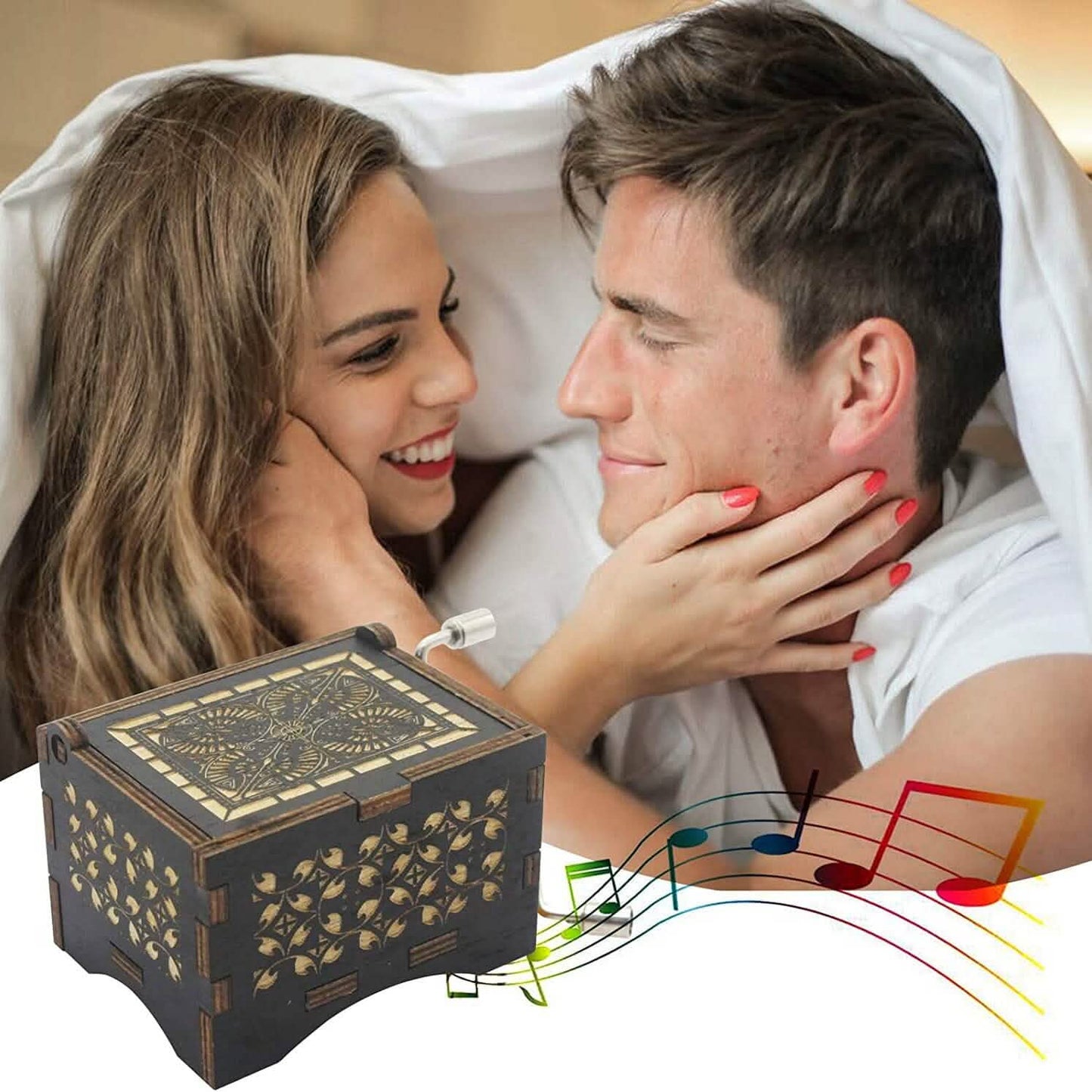 Antique Engraved Musical Box Can't Help Falling in Love DailySale