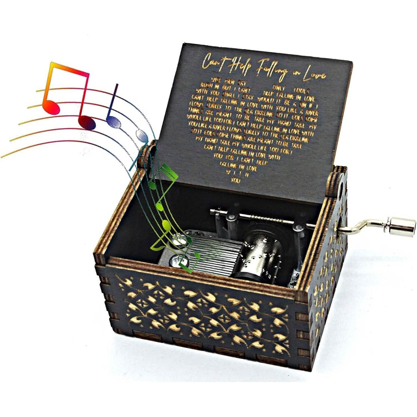 Antique Engraved Musical Box Can't Help Falling in Love DailySale