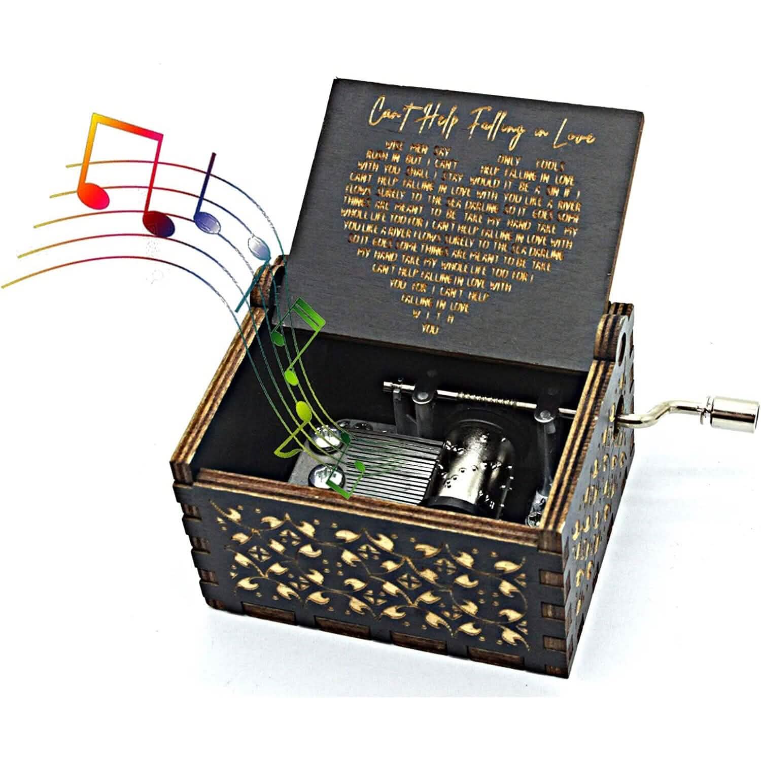 Antique Engraved Musical Box Can't Help Falling in Love DailySale