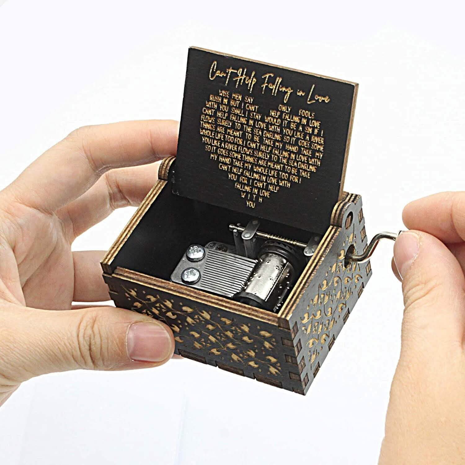 Antique Engraved Musical Box Can't Help Falling in Love DailySale