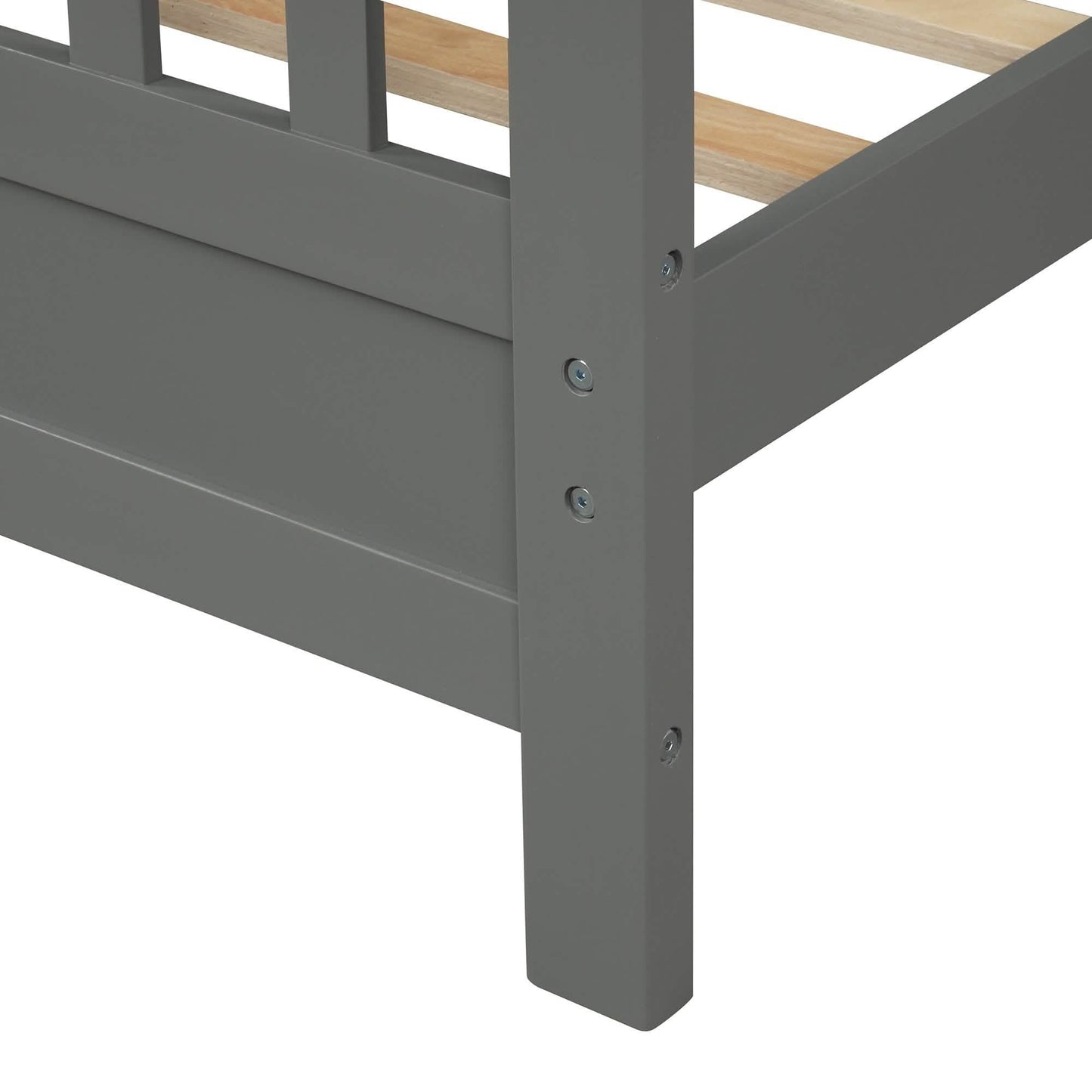 Anysun Full Size Bed Frame Solid Wood Platform Bed with Headboard for Kid's DailySale