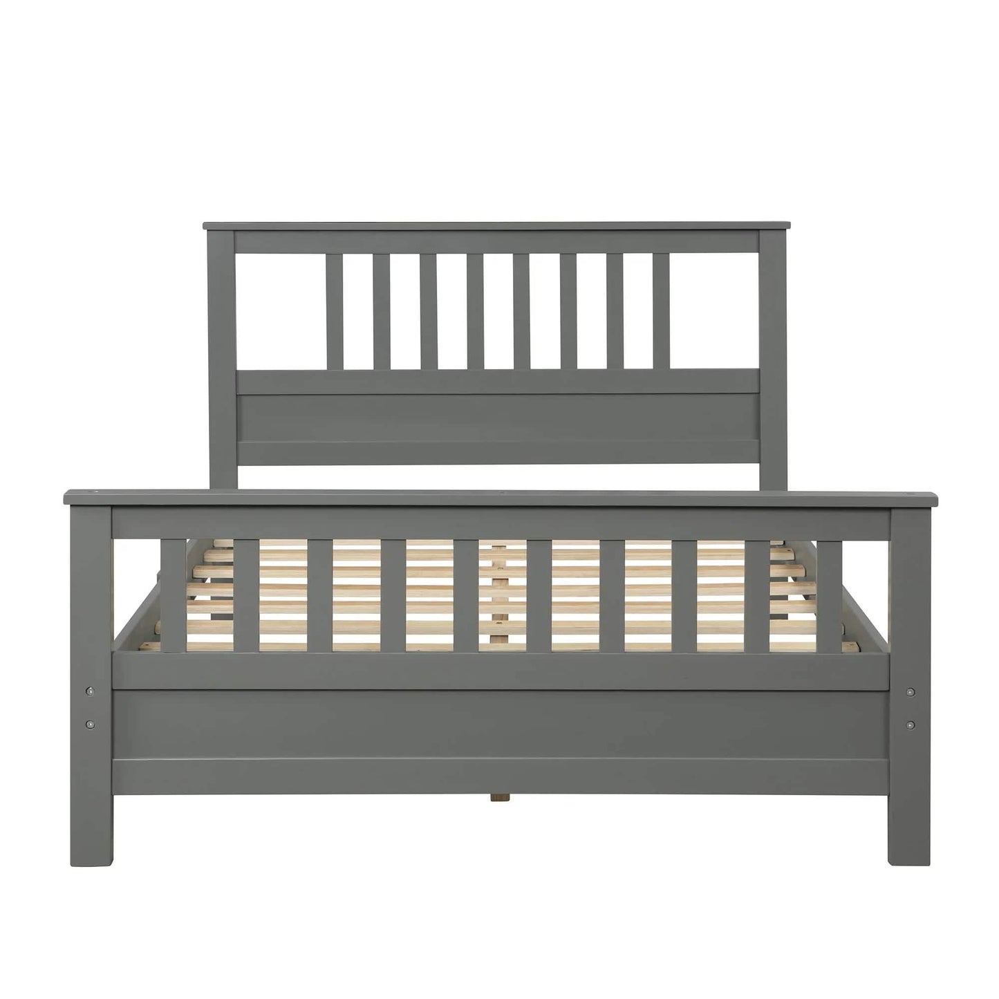 Anysun Full Size Bed Frame Solid Wood Platform Bed with Headboard for Kid's DailySale