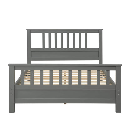 Anysun Full Size Bed Frame Solid Wood Platform Bed with Headboard for Kid's DailySale
