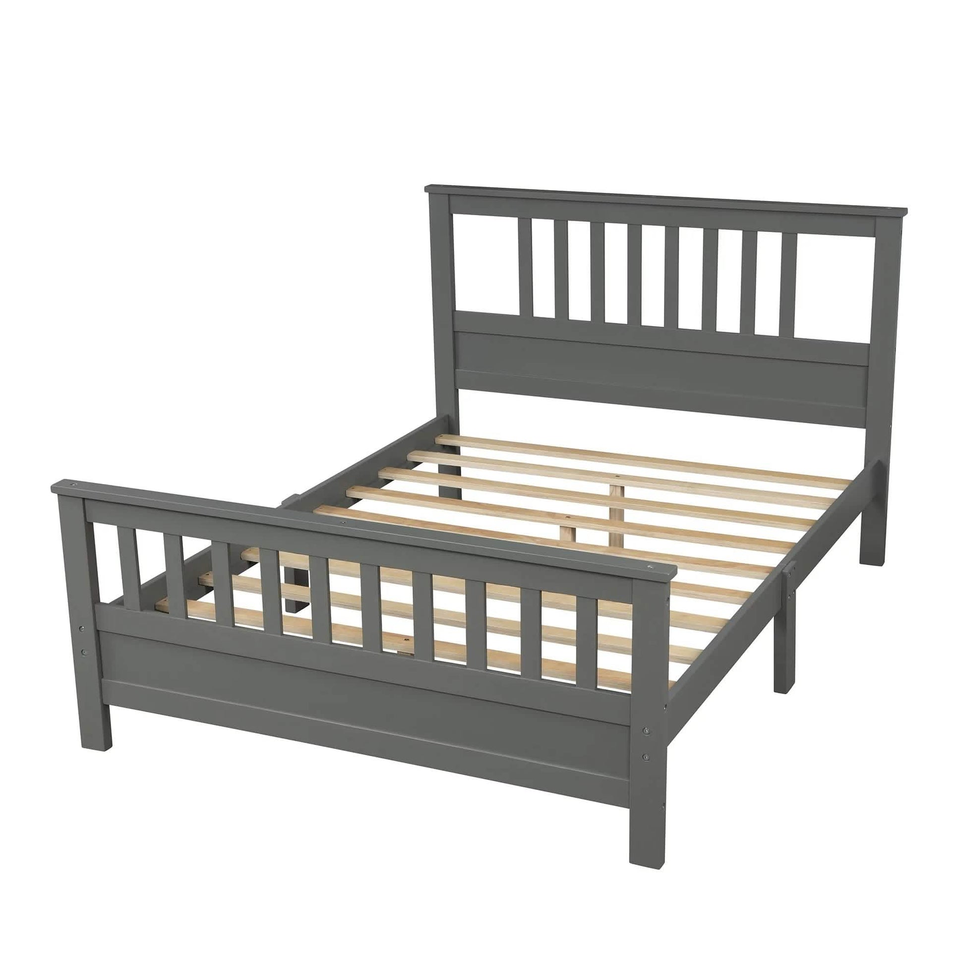 Anysun Full Size Bed Frame Solid Wood Platform Bed with Headboard for Kid's DailySale