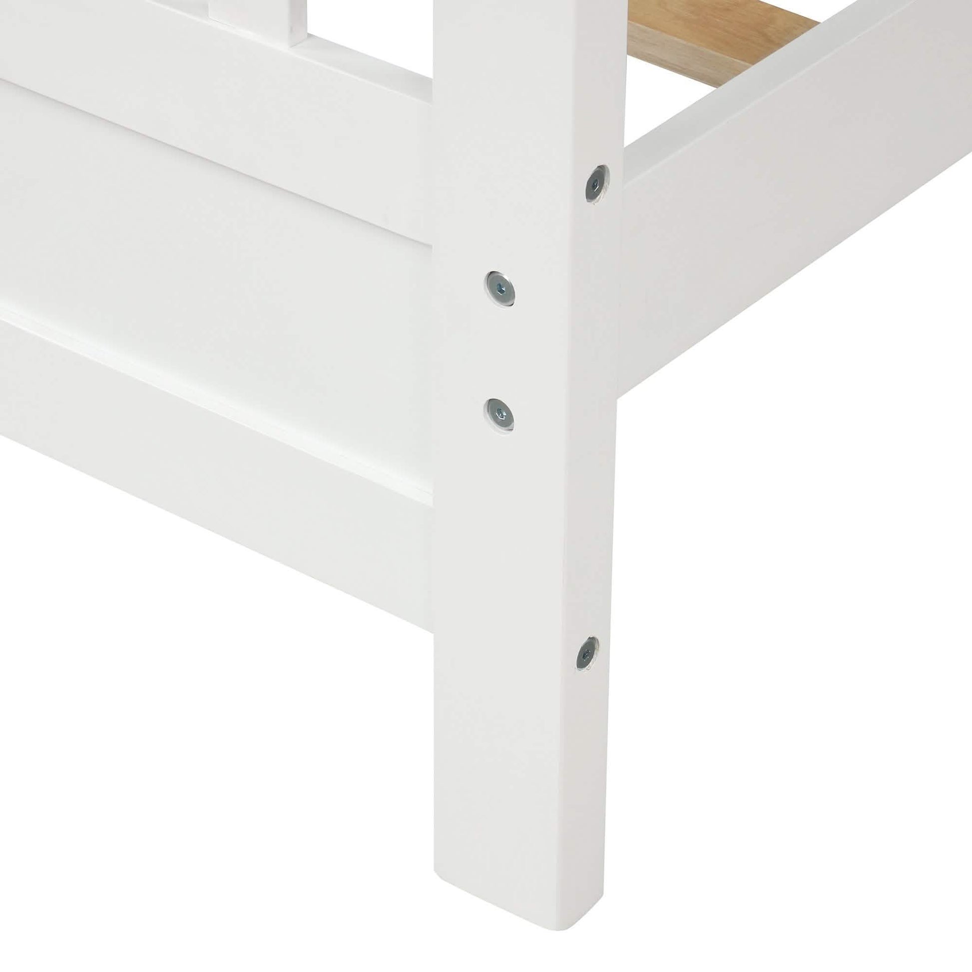 Anysun Full Size Bed Frame Solid Wood Platform Bed with Headboard for Kid's DailySale